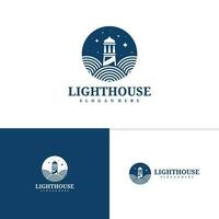 Lighthouse logo template, Creative Lighthouse logo design vector