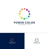 Color Circle logo template, Creative Color logo design vector