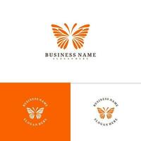 Butterfly logo template, Creative butterfly logo design vector