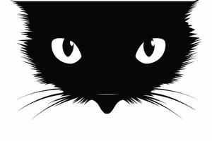 ilustración de un gato cara logo vector