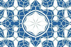 blue and white tiles background vector