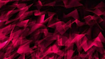 3D abstract digital technology animated pink light particles on black background. video