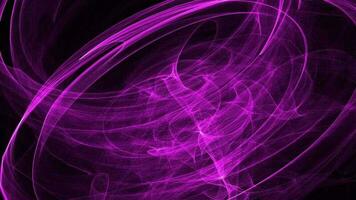 3D abstract digital technology animated pink light particles on black background. video