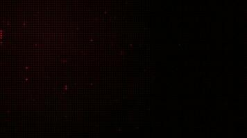 3D abstract digital technology animated red particles on red background. video