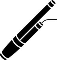 Bassoon icon in glyph style. vector