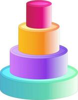 3D colorful Infographic element or graph with four steps. vector