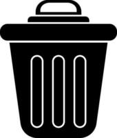 Illustration of a dustbin. vector