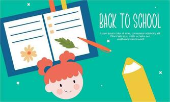 Detailed back to school banner illustration vector