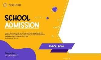 Back to school social media template vector