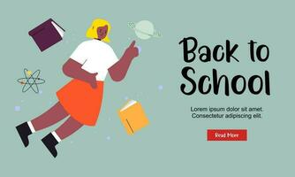 Detailed back to school banner illustration vector