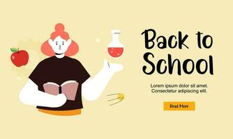 Detailed back to school banner illustration vector