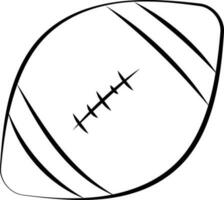 Isolated Rugby Black Thin Line Art Icon. vector