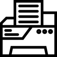 Printer icon or symbol in line art. vector