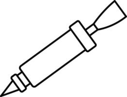 Black Stroke Illustration Of Pichkari Water Gun Icon. vector