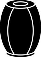 Conga Drum Icon In Black and White Color. vector