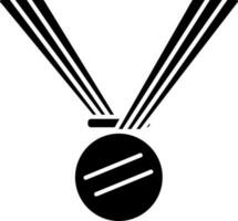 Black and White Color Medal Icon. vector