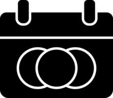 Calendar Icon In Black and White Color. vector
