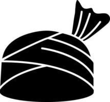 Turban Icon In Black and White Color. vector