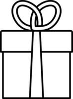 Gift Goft Box Icon In Black and White Color. vector