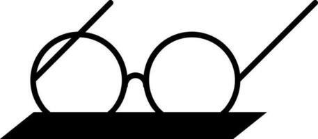 Goggle Icon In Black and White Color. vector