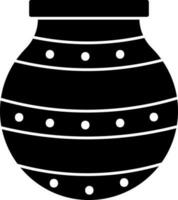 Ceramic Pot Icon In Flat Style. vector