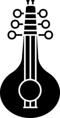 Isolated Lute Icon In Flat Style.