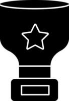 Trophy Icon In Glyph Style. vector