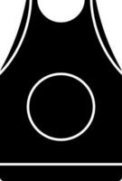 Jersey Icon In Black and White Color. vector