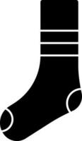 calcetines icono en negro y blanco color. vector