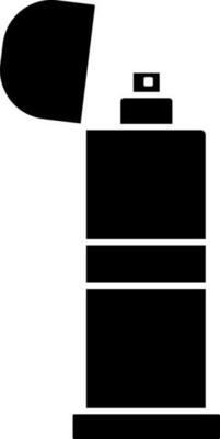 Lighter Icon In Black And White Color.