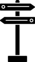 Direction Board Icon In Black and White Color. vector