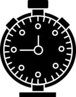 Stopwatch Icon In Black and White Color. vector