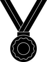 Glyph Style Medal Icon Or Symbol. vector