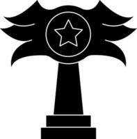 Modern Trophy Icon Or Symbol In Black and White Color. vector