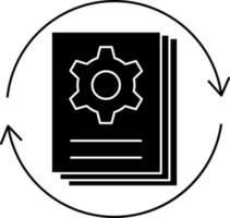 Illustration Of Batch Processing Icon In Black and White Color. vector