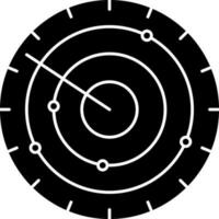 Target Or Sniper Board Icon In Black and White Color. vector