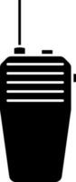 Walkie Talkie Icon In Black Line Art. vector