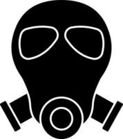 Gas Mask Icon In Black and White Color. vector
