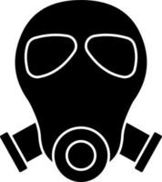 Gas Mask Icon In Black and White Color. vector