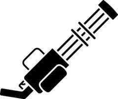 Blaster Rifle Icon In Black and White Color. vector