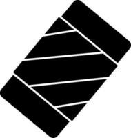 Eraser Icon In Black and White Color. vector