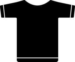 camiseta icono o símbolo en negro y blanco color. vector