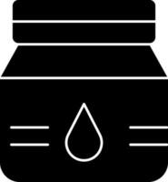 Ink Bottle Icon In Black and White Color. vector