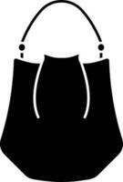 Handbag Icon In Black and White Color. vector
