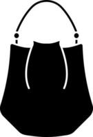 bolso icono en negro y blanco color. vector