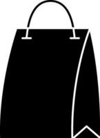 Carry Bag Icon In Black and White Color. vector