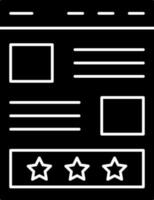 Website Rating Icon In Black and White Color. vector
