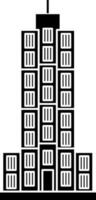 Skyline Building Icon In Black and White Color. vector