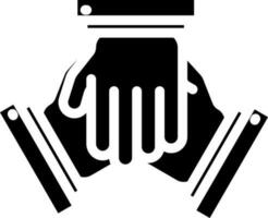 Group Hands Icon Or Symbol In Flat Style. vector