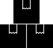 Delivery Boxes Icon In Glyph Style. vector